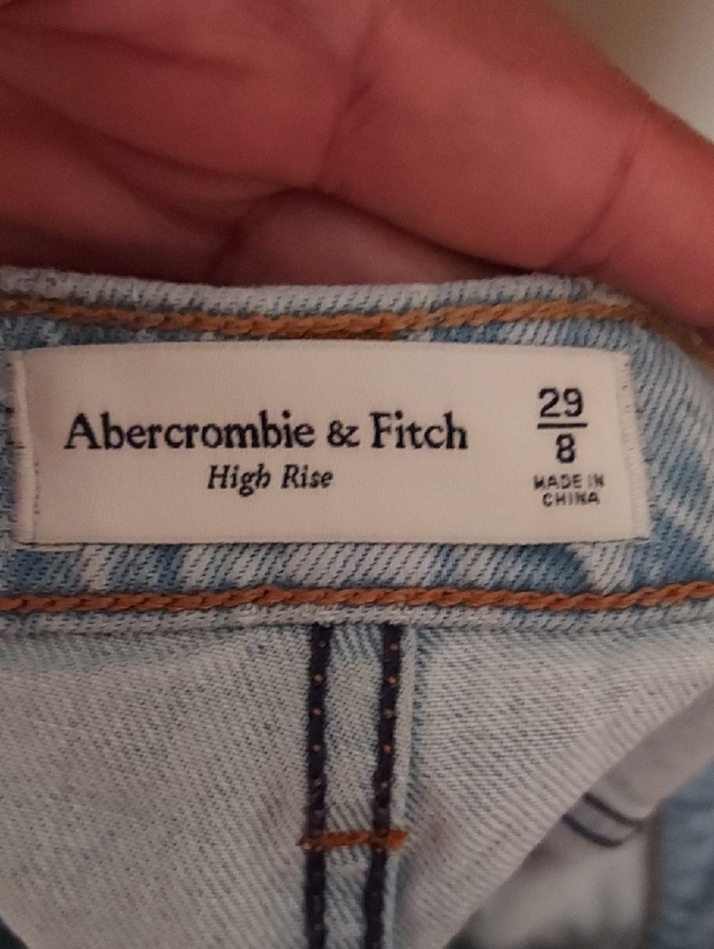 Abercrombie & Fitch Light Blue Denim High Rise Mini Skirt - Picture 2 of 6